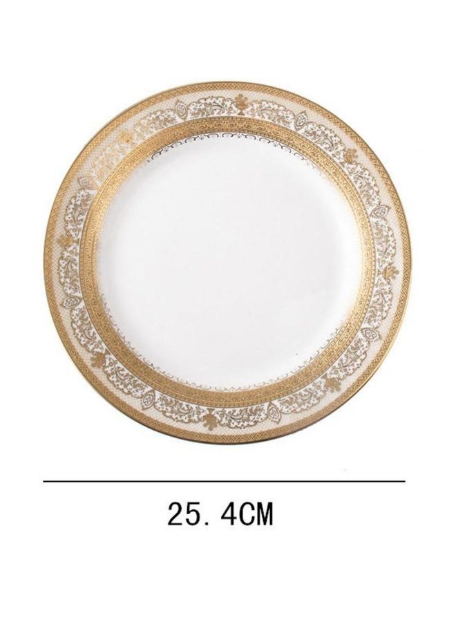 هالامودو طقم أطباق عشاء سيراميك مسطح مكون من قطعتين، أدوات عشاء ريفية عصرية، أطباق تقديم من البورسلين، آمنة للاستخدام في الميكروويف والفرن وغسالة الأطباق، مقاس 10 بوصات - Image 3