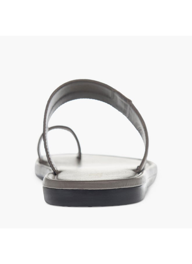 LBL by Shoexpress Boys Textured Slip-On Arabic Sandals with Toe Loop Detail  - Image 4