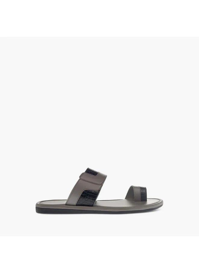 LBL by Shoexpress Boys Textured Slip-On Arabic Sandals with Toe Loop Detail