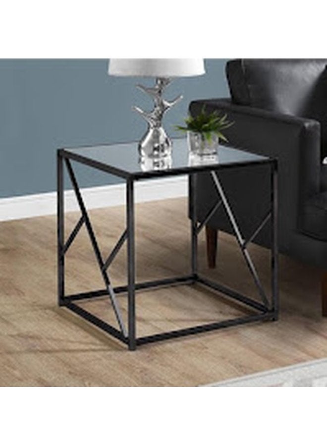 ليون هوم ترابيزه جانبيه  معدن - زجاج  50x50x50 سم-اسود