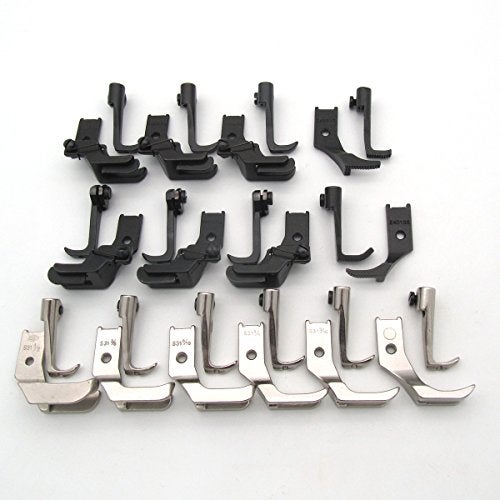 CKPSMS Brand-14SET Walking Presser feet Compatible with/Replacement for CONSEW Brand 206RB 226R 255 P1206RB Singer Brand 211A 211G 211W Single Needle Walking Foot Industrial Sewing Machine(KP-WF14) - Image 1