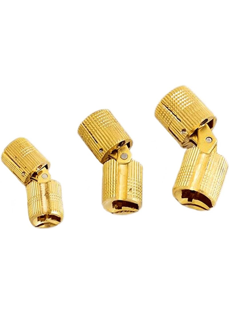 Dophee dophee 4Pcs Brass Barrel Hinge 180 Degree Hidden Invisible Concealed Hinges for DIY Jewelry Box Gift Box Cabinets Handcraft 12mm  - Image 2