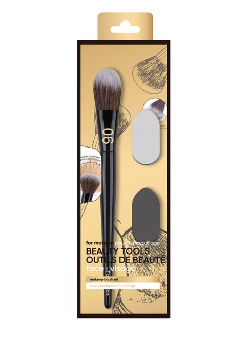 A 3-piece base makeup tool kit from the Black Gold Series for flawless application and blending.