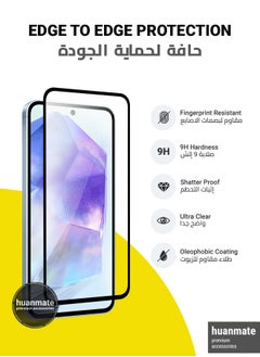 huanmate 2 in 1 Samsung Galaxy A55 Protection Pack - Ultra Clear Shockproof Case & Edge-to-Edge Screen Protector, 360 Degree Protection, Back Cover & Screen Protector for Samsung Galaxy A55  - Image 4