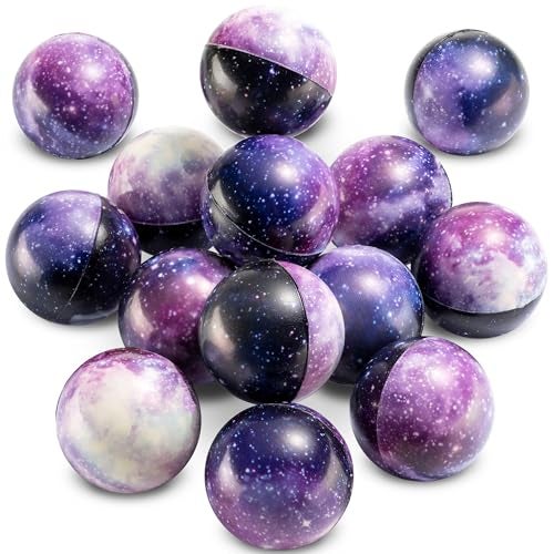 Bedwina Galaxy Stress Balls for Kids - Pack of 24 Bulk - Squeeze Anxiety Fidget Sensory Balls for Children with Outer Space Theme, Toys for Party Favors and Birthday Party Supplies - Image 1