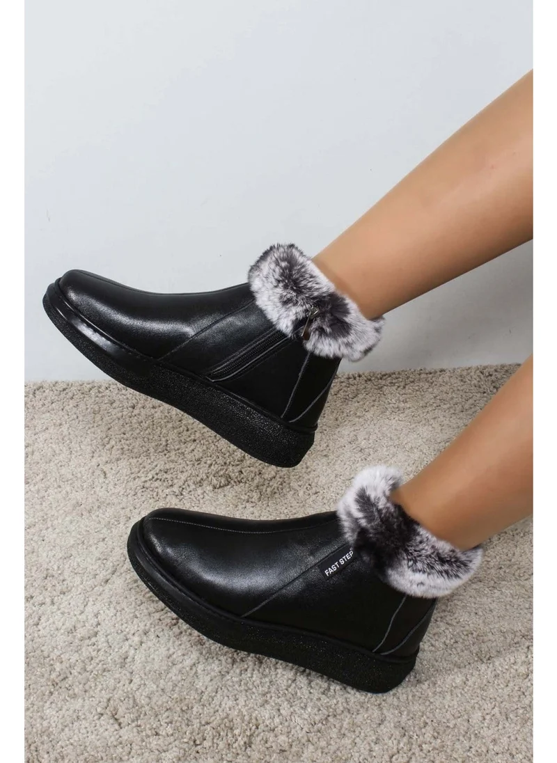 Fast Step Genuine Leather & Shearling Women's Sports Boots 733KZA0023