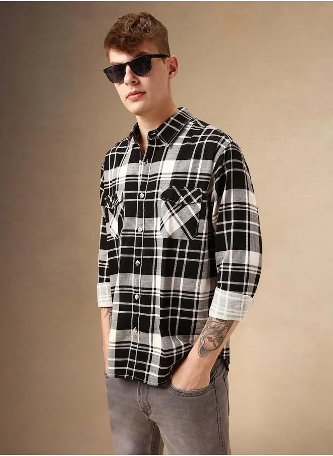 دينيس لينغو Men's Relaxed Fit Multi-Color Casual Shirt