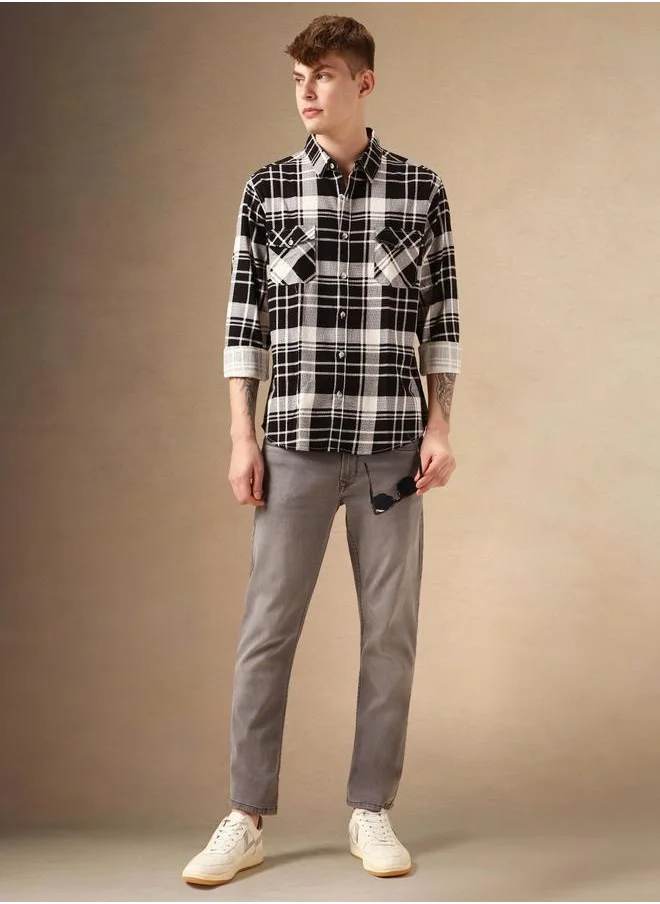 دينيس لينغو Men's Relaxed Fit Multi-Color Casual Shirt