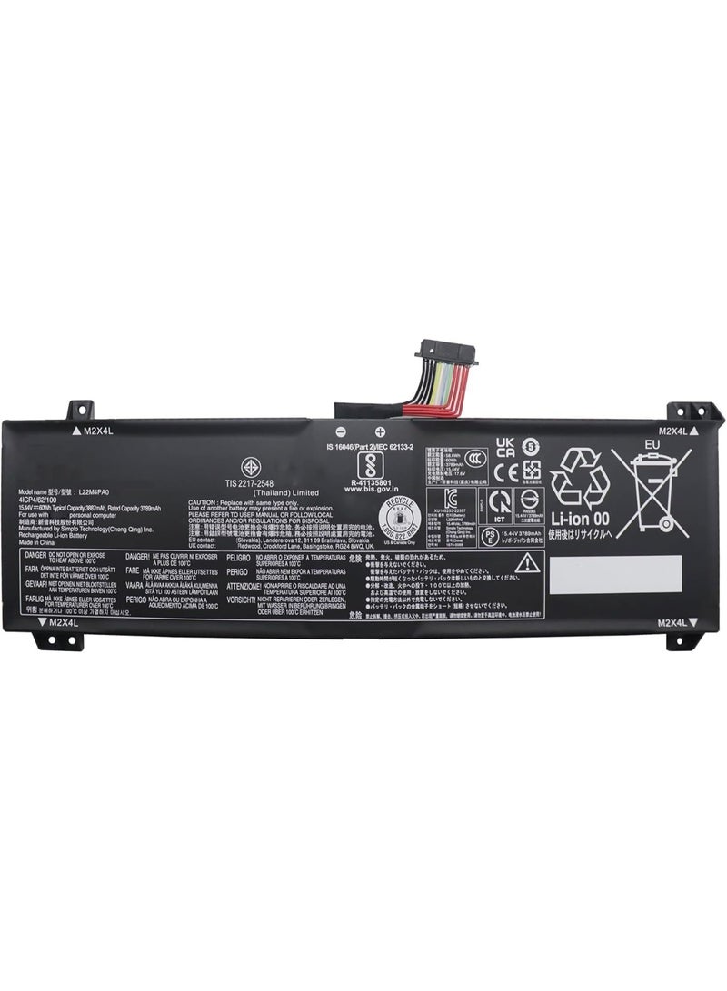 Terabyte بديل بطارية لابتوب L22M4PA0 L22B4PA0 L22D4PA0 L22X4PA0 لجهاز Lenovo LOQ 15APH8 15IRH8 16APH8 16IRH8 / IdeaPad 1-15IAU7 / Legion Slim 5-16APH8 5-16IRH8 (15.44V 60Wh) - Image 1