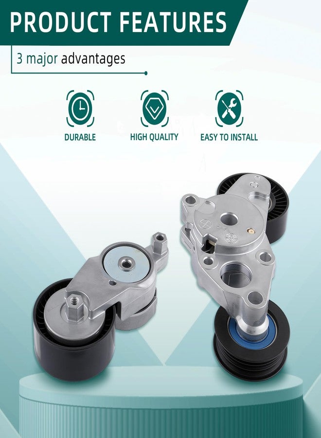 AUTOKAY Belt Tensioner Assembly Set of 2 Fit for Toyota Camry 2010-2011 16601-0V010 - Image 4