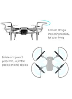 KASTWAVE 2 in 1 Propellers Guard for Mavic Mini 2, with Landing Gear Extension Legs Protection Drone Accessories Foldable for DJI Mavic Mini 2/ Mini 1 / Mini SE Drone (Grey)  - Image 5