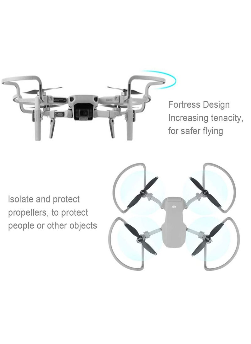 KASTWAVE - 2 in 1 Propellers Guard for Mavic Mini 2, with Landing Gear Extension Legs Protection Drone Accessories Foldable for DJI Mavic Mini 2/ Mini 1 / Mini SE Drone (Grey) - Image 1