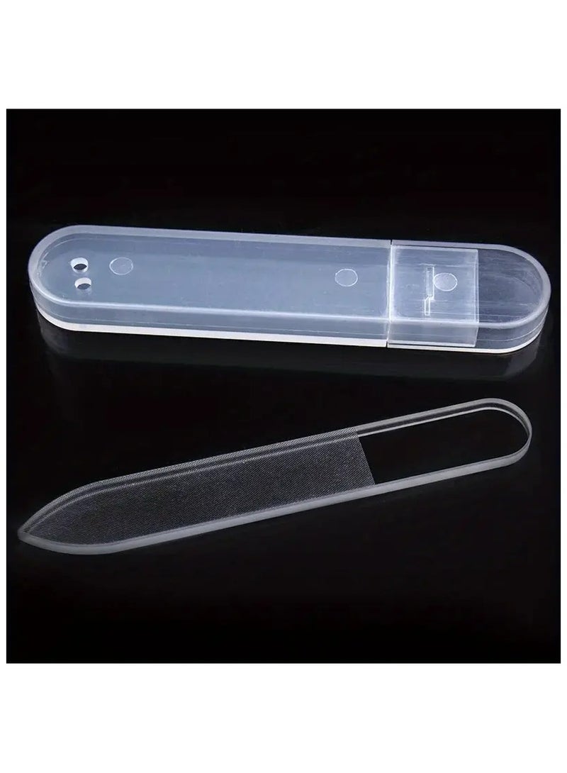 3pcs Glass Nail Files for Natural Nails (Buffing) with case, Nano Crystal Nail Filer Professional Washable Reusable for Nail Art, Manicure Tools Kit for Acrylic Nail Care, Gift for Women and Girls - Image 5