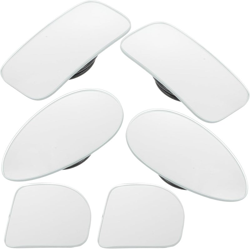 6pcs Frameless Blind Spot Mirrors Wide Angle Adjustable Rearview Mirrors for Car Suv Truck 360° Coverage Vehicle Side Accessories - Image 1
