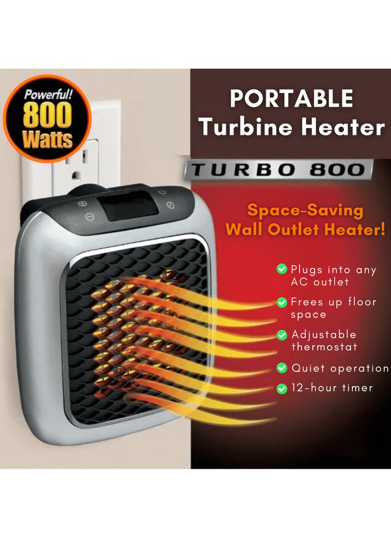Wall Mounted Portable Heater,with remote,800W PTC ceramic Technology Rapid Heating,Touch control,Oerheart protection,Vo Flame resistance Material (Blue)