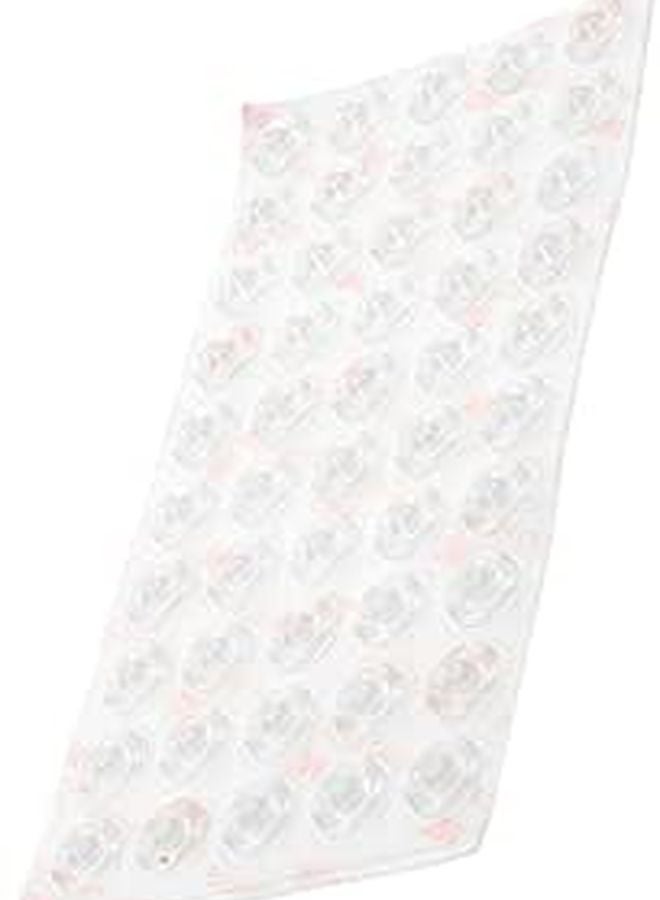 50 Pcs White Silicone Adhesive Door Pads Self Stick Bumpers For Cabinet Furniture Sound Dampening - Image 1