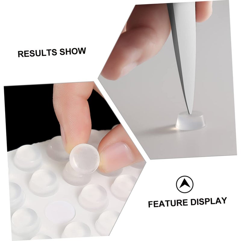 50 Pcs White Silicone Adhesive Door Pads Self Stick Bumpers For Cabinet Furniture Sound Dampening - Image 3