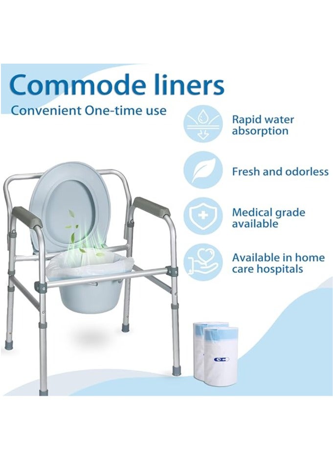 عام عنوان منتج: مجموعة من 40 كيس كرسي قابل للتخلص منه وم двигат للتسرب مع ما MANAGEMENT ماص - كيس تواليت محمول شامل - Image 2