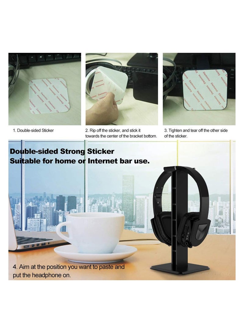 حامل سماعة رأس أنيق لسطح المكتب – قاعدة متينة لتخزين وتنظيم السماعات – تصميم عصري مثالي للمكتب أو غرفة الألعاب - Image 4