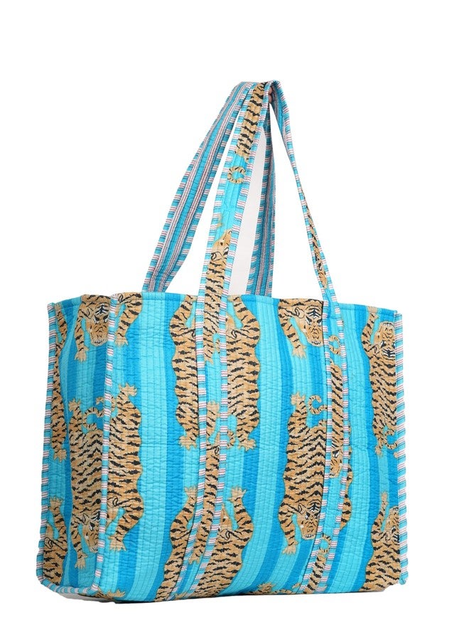 INDACORIFY Beautiful Printed Cotton Tote Bag Weekend Bag Indian Handmade Shopping Bag Ethnic Baho Hippie Shoulder Carry Bag - Image 2