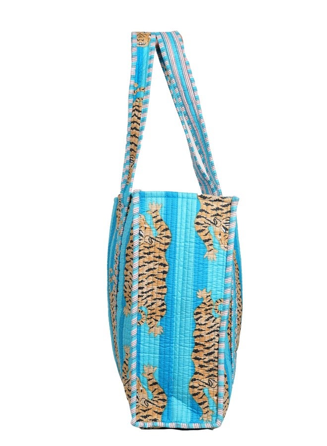 INDACORIFY Beautiful Printed Cotton Tote Bag Weekend Bag Indian Handmade Shopping Bag Ethnic Baho Hippie Shoulder Carry Bag - Image 3