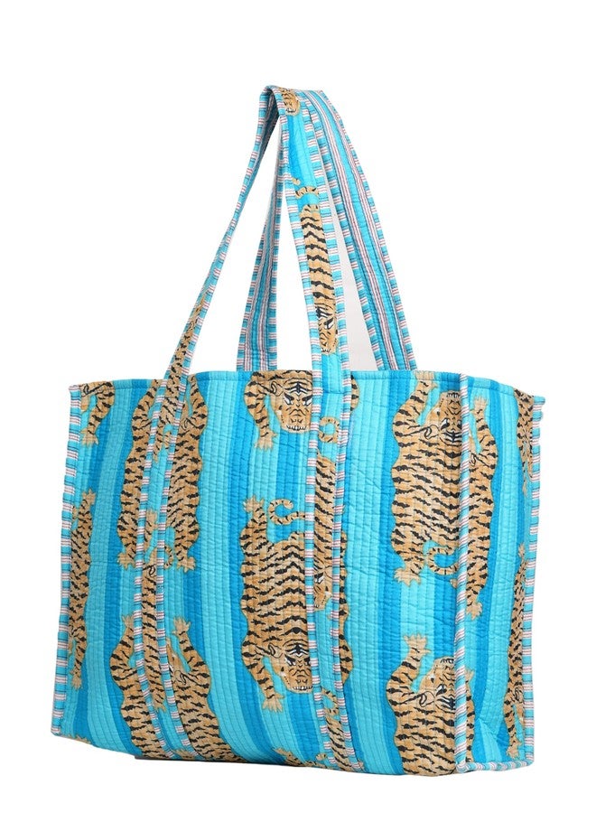 INDACORIFY Beautiful Printed Cotton Tote Bag Weekend Bag Indian Handmade Shopping Bag Ethnic Baho Hippie Shoulder Carry Bag - Image 1