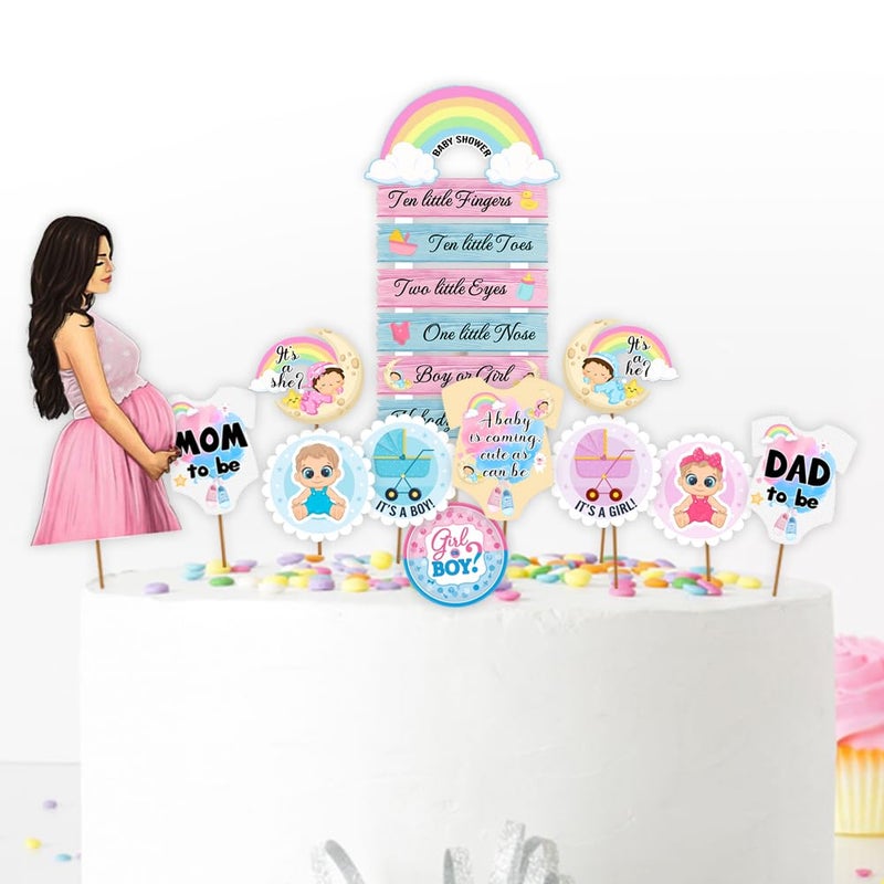 Suruchi Strokes Baby Shower Cake Topper | Cake Decoration Item For Mom To Be | Baby Shower Ceremony - Image 5