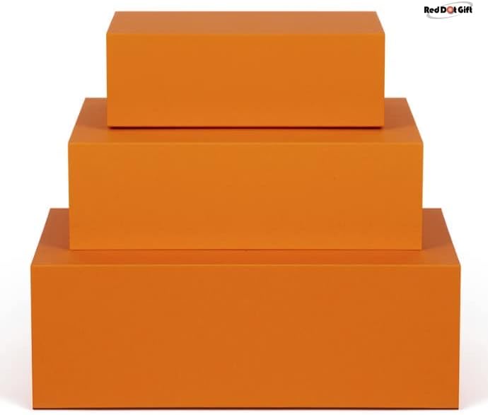 Red Dot Gift REDDOTGIFT® Pack of 2 Orange Color Flat Cardboard Boxes, Magnet Boxes, for Gifts, Packing, Easy To Fold Style (Orange, 23 * 16 * 8cm (2 pcs)) - Image 5