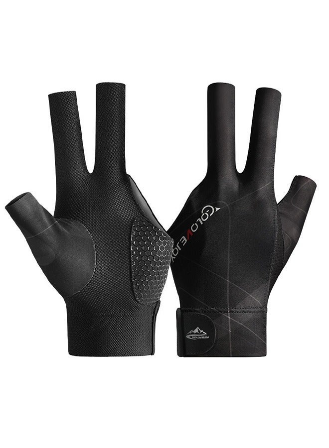 Billiard Gloves, Light And Breathable Three-Finger Gloves, Snooker Table Tennis Non-Slip Gloves Single Pack Suitable For Left Hand - Image 2