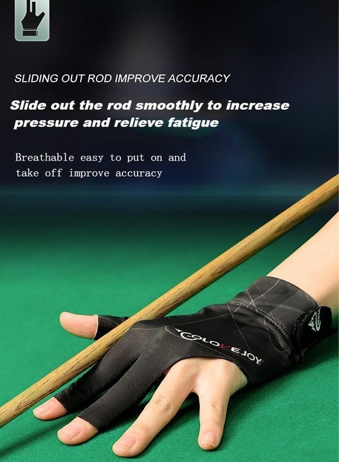 Billiard Gloves, Light And Breathable Three-Finger Gloves, Snooker Table Tennis Non-Slip Gloves Single Pack Suitable For Left Hand - Image 5