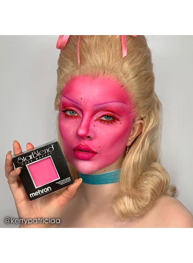mehron Makeup StarBlend Cake Makeup | Wet/Dry Pressed Powder Face Makeup | Powder Foundation | Pink Face Paint & Body Paint 2 oz (56g) - Image 2