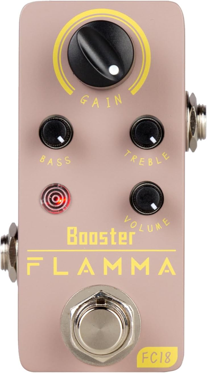 FLAMMA FC18 Booster Pedal Boost Guitar Pedal for Electric Guitar and Bass Compact Size True Bypass - Image 1