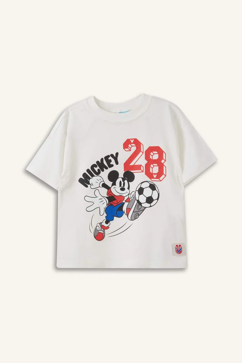 ديفاكتو Regular Fit Mickey &amp; Minnie Licensed Short Sleeve T-Shirt