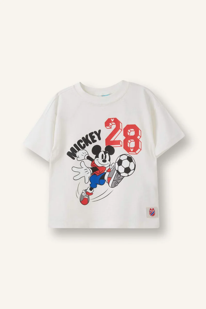 ديفاكتو Regular Fit Mickey &amp; Minnie Licensed Short Sleeve T-Shirt