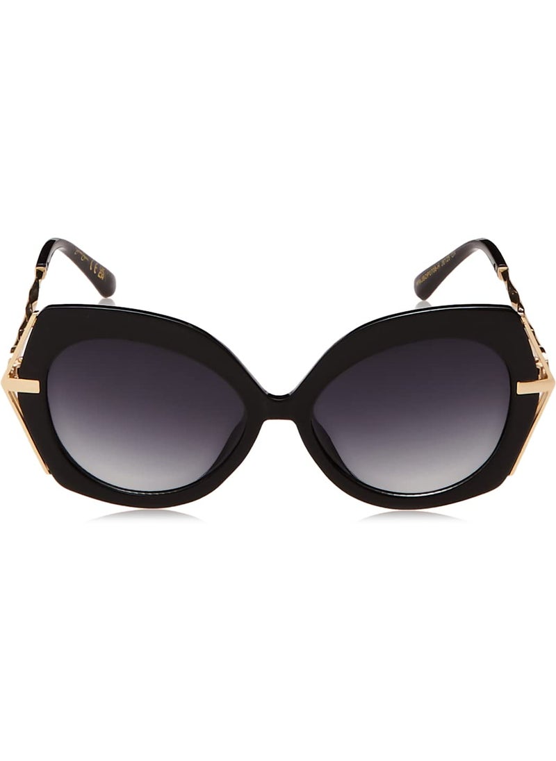 Jessica Simpson Jessica Simpson Women's J6125 Retro Butterfly Round Sunglasses with UV400 Protection - Glamorous Sunglasses for Women, 53mm  - Image 2