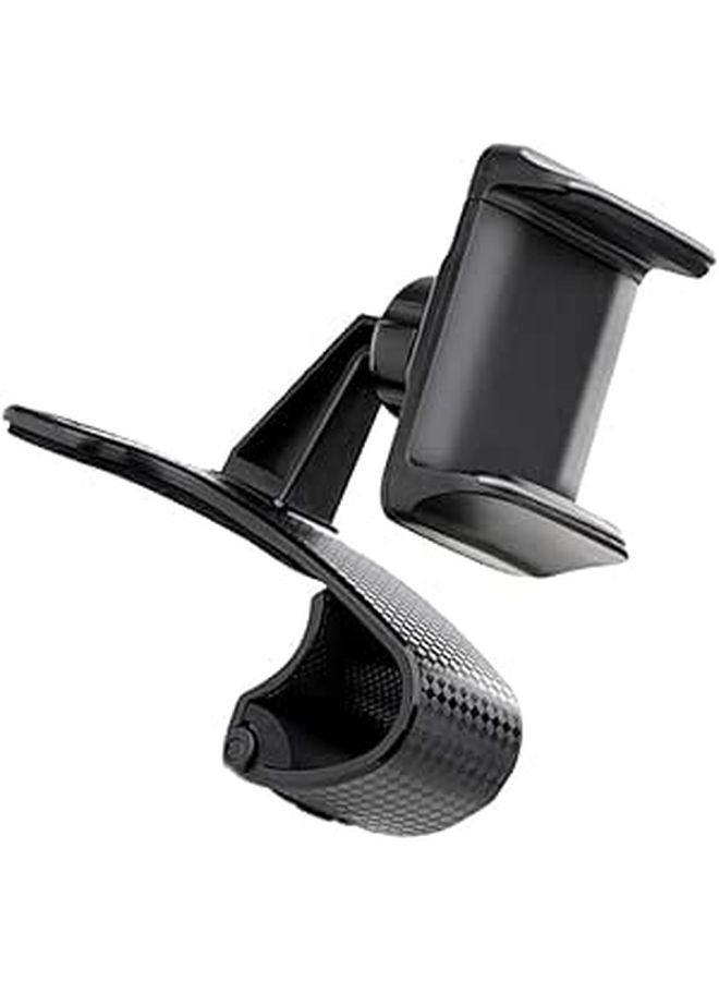 Universal Black Car Phone Holder Dashboard Clip Mount for Smartphones Stable Driving Navigation - Image 1