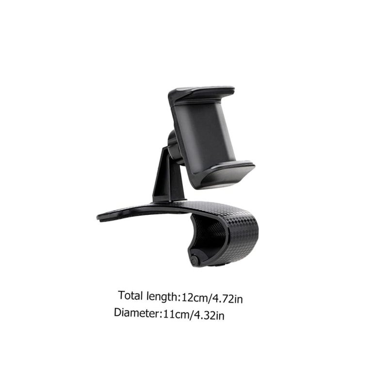 Universal Black Car Phone Holder Dashboard Clip Mount for Smartphones Stable Driving Navigation - Image 3