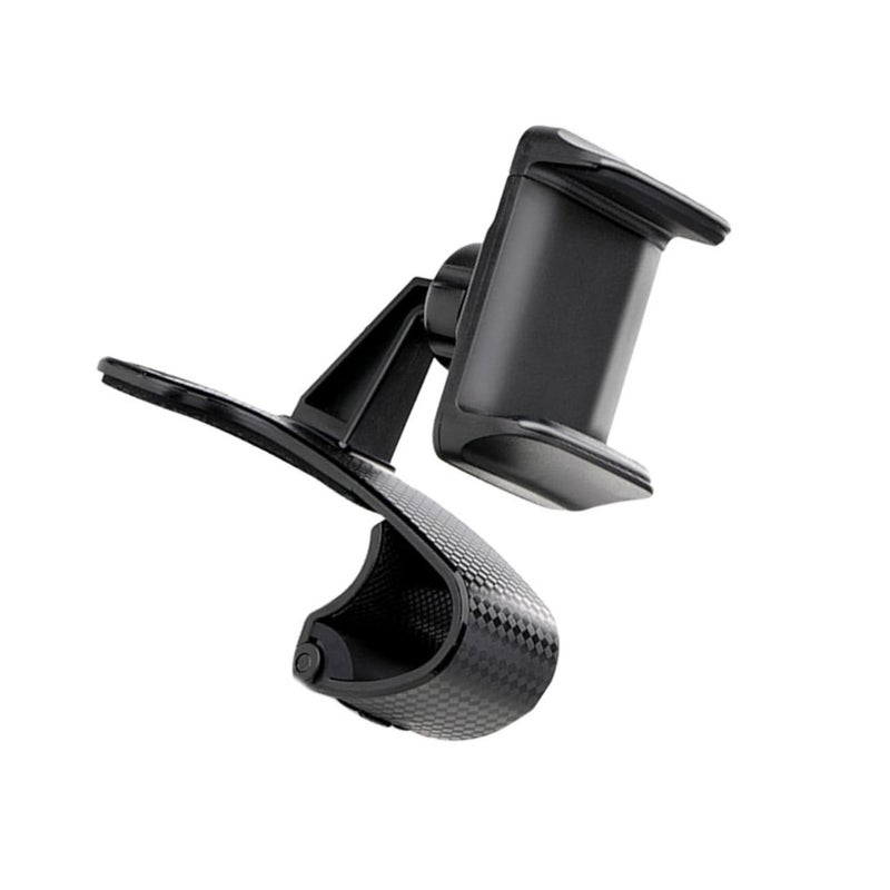 Universal Black Car Phone Holder Dashboard Clip Mount for Smartphones Stable Driving Navigation - Image 2