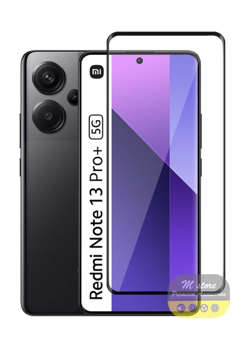 Generic - حماية شاشة Xiaomi Redmi Note 13 Pro Plus 5G – زجاج مقوى يغطّي الشاشة بالكامل، شفافية عالية، لمس حساس، مقاوم للانفجار، حواف ناعمة، تركيب سهل - Image 1