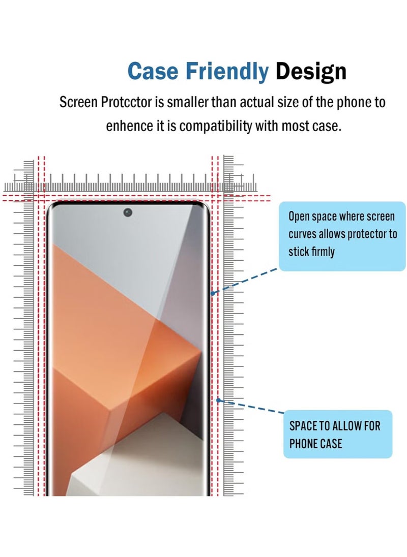 Generic - حماية شاشة Xiaomi Redmi Note 13 Pro Plus 5G – زجاج مقوى يغطّي الشاشة بالكامل، شفافية عالية، لمس حساس، مقاوم للانفجار، حواف ناعمة، تركيب سهل - Image 1