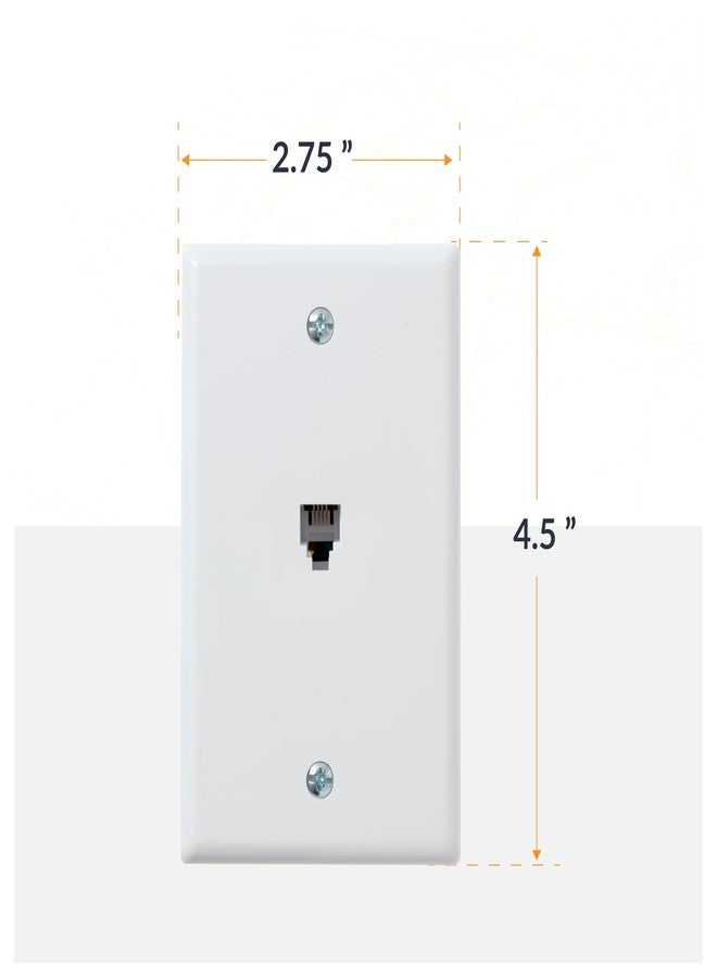 Newhouse Hardware White Surface Phone Jack Plate, 1-Pack - Image 2