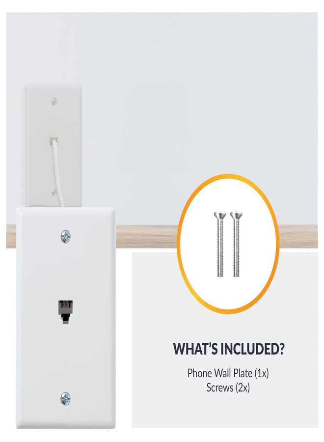 Newhouse Hardware White Surface Phone Jack Plate, 1-Pack - Image 5