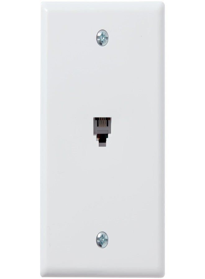 Newhouse Hardware White Surface Phone Jack Plate, 1-Pack - Image 1