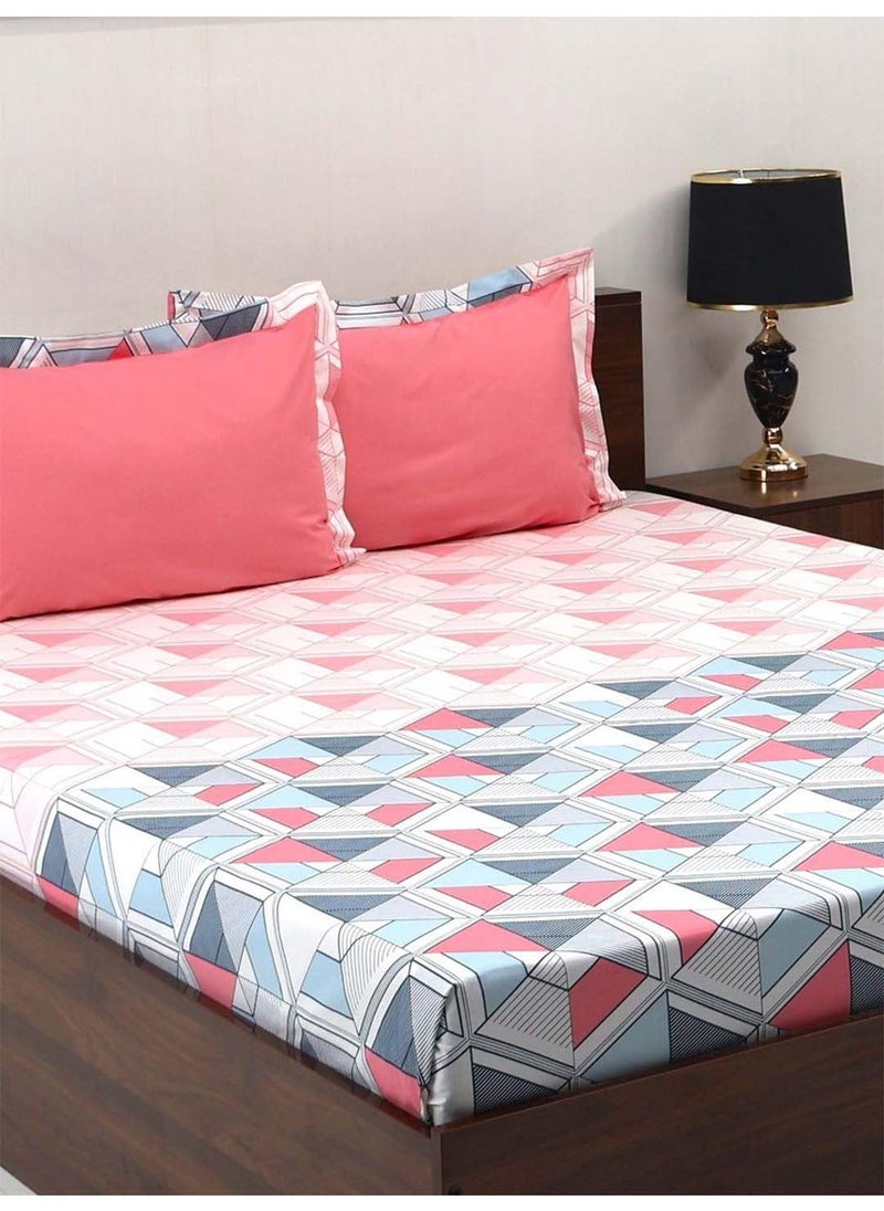 Bombay Dyeing - Bombay Dyeing 100% Pure Cotton California (Super) King Size BedSheet (274x274 cm or 108x108 Inch or 9x9 Foot Approx) with Two Pillow Covers - Image 1