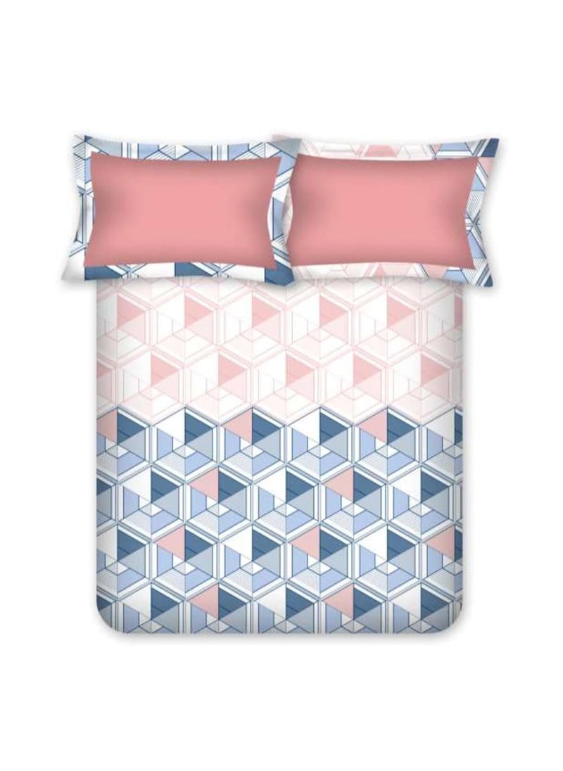 Bombay Dyeing - Bombay Dyeing 100% Pure Cotton California (Super) King Size BedSheet (274x274 cm or 108x108 Inch or 9x9 Foot Approx) with Two Pillow Covers - Image 1