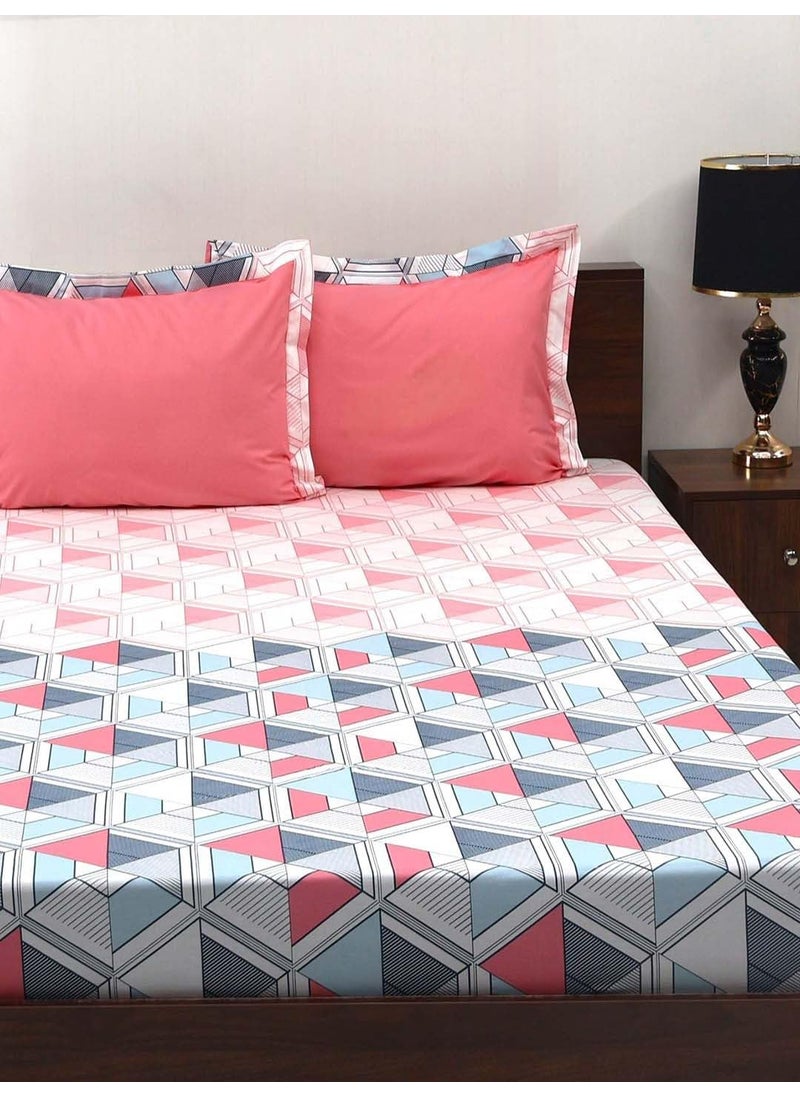Bombay Dyeing - Bombay Dyeing 100% Pure Cotton California (Super) King Size BedSheet (274x274 cm or 108x108 Inch or 9x9 Foot Approx) with Two Pillow Covers - Image 1