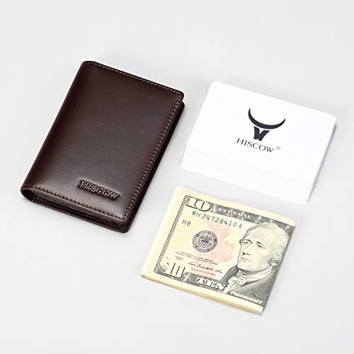 HISCOW Leather Business Card Case Holder for Men & Women, Italian Calfskin (Coffee) - Image 2