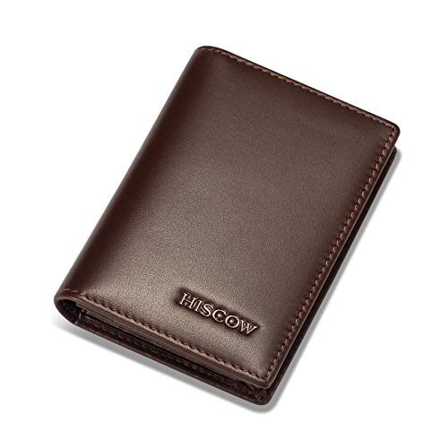 HISCOW Leather Business Card Case Holder for Men & Women, Italian Calfskin (Coffee) - Image 3