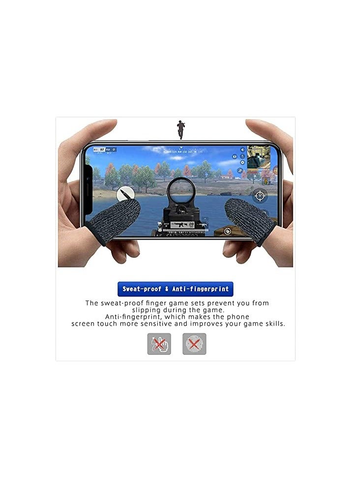 ECVV ouch Screen Finger Sleeve, Mobile Game Finger-Cot, Ultra-Thin Anti-Sweat Breathable Silver Fiber Sensitive Touch Finger Sleeve - Image 5