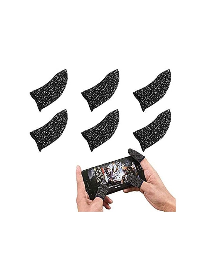 ECVV ouch Screen Finger Sleeve, Mobile Game Finger-Cot, Ultra-Thin Anti-Sweat Breathable Silver Fiber Sensitive Touch Finger Sleeve - Image 1